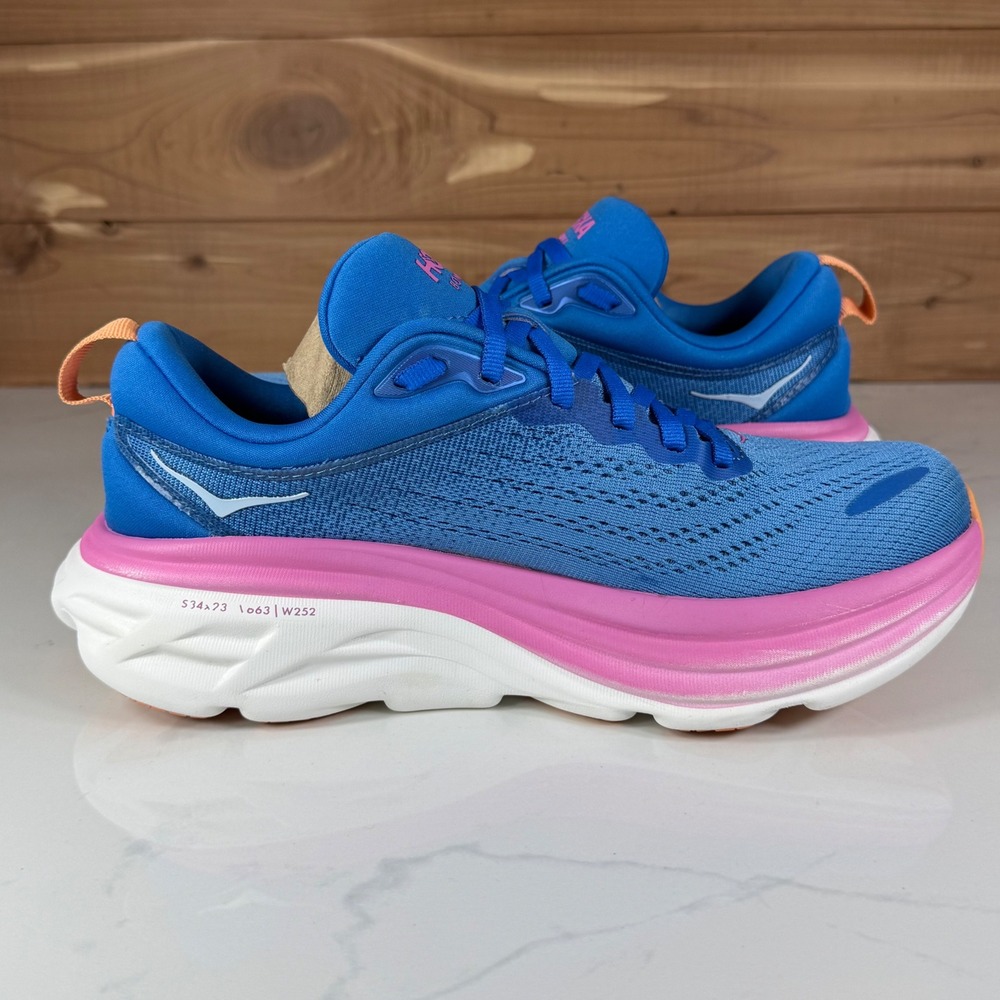 Hoka One One Bondi 8 Running Shoes Coastal Sky All Aboard 1127952 Womens 7B - Picture 11 of 16